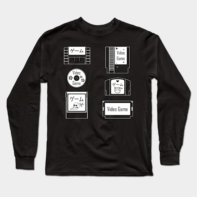 Retro Gaming Long Sleeve T-Shirt by Luna-Cooper